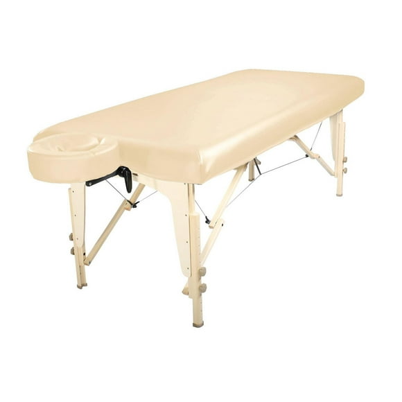 Master Massage Universal durable PU protection Upholstery Cover in Cream with air-layer backing machine washable