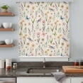 thumbnail image 5 of Spring Floral Sheer Curtains 108 Inches Extra Long, Elegant Pastoral Flowers Dragonfly Rustic Light Filering Curtains, Privacy Drapes Simi Floor to Veiling Curtain for Living Room Window Treatment, 5 of 9