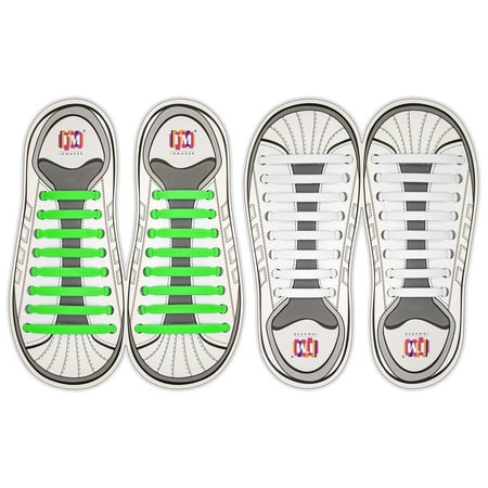 

INMAKER No Tie Shoelaces Pack of 2 Elastic Shoe Laces for Kids and Adults