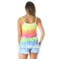 thumbnail image 2 of Just Love Tie Dye Pajama Short Set with Ruffle Detail (Tie Dye Rainbow, Large), 2 of 3
