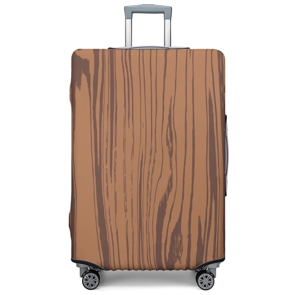 Stretch Luggage Cover XL(29-32in)– Elastic Travel Suitcase Protector with Handle Openings & Bottom Closure, Washable Polyester Spandex Suitcases Cover, Wood Grain Print