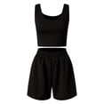 thumbnail image 5 of Short Sets for Women Sleeveless Crop Tank Top and Shorts 2 Piece Matching Set Womens Lounge Set, 5 of 5