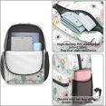 thumbnail image 4 of Pioneer Flower Floral Print Pattern 17" School Backpacks for Teens,Waterproof Oxford Fabric,S-Shape Padded Straps for School,Travel,Hiking,Camping, 4 of 6
