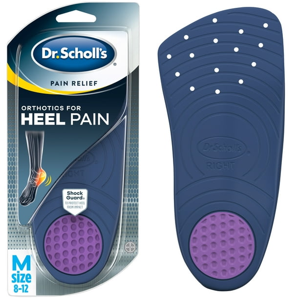 Interpreteren dok robot Dr. Scholl's Heel Pain Relief Orthotic Inserts for Men (8-12) Insoles for Plantar  Fasciitis and Heel Spurs - Walmart.com