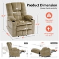 thumbnail image 5 of MCombo Large Triple Motor Power Lift Recliner for Big Tall Elderly, Fabric, Beige, 5 of 10