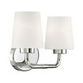 thumbnail image 4 of 2 Light Vanity Light-Transitional Style with Modern and Mid-Century Modern Inspirations-9 inches Tall By 15 inches Wide-Polished Nickel Finish Bailey, 4 of 5