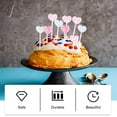 thumbnail image 3 of Adornos para cupcakes con forma de corazón con purpurina, decoración para pasteles, suministros de decoración para fiestas de cumpleaños, 30 unidades., 3 of 5