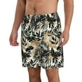 thumbnail image 2 of Logiee Black Palm Leaves Print Mens Swim Trunks Quick Dry Board Shorts,Breathable Hawaii Beach Shorts Swimwear Bathing Suits-Large, 2 of 6