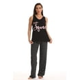 thumbnail image 2 of Just Love Womens Pant Set  Soft, Relaxing Sleepwear Pajamas (Black - Bride's Squad, Large), 2 of 5