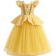 thumbnail image 1 of Disney-vestido de princesa bella para niñas, disfraz de La Bella y La Bestia, para fiesta de cumpleaños y Halloween Fivean unisex, 1 of 2