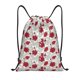 thumbnail image 1 of Fotbe Leaves And Anemone Flowers In Red Grey Bolsa Mochila con Cordón Estampada, Bolsa de Gimnasio Deportiva, Bolsa Cinch, Bolsa con Cordón para Hombres y Mujeres-Medium, 1 of 6