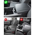 thumbnail image 4 of KBH Center Console Cover for Dodge Ram 1500/2500/3500 2019-2026, Leather Middle Console Armrest Cover for Ram 1500 Accessories, Cushion Pad Anti-Scratch(Bucket Seat Only), 4 of 8
