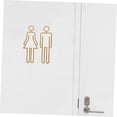 thumbnail image 4 of Letreros De Identificación Para Baño De Abs Resistentes, Diseño Metálico Dorado, Para Puertas De Hombres y Mujeres, Señalización Funcional Para Baños Públicos y Comerciales, 4 of 5