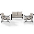 thumbnail image 3 of Afuera Living 3-Piece Metal/Fabric Sofa Set in Oatmeal/Oil Rubbed Bronze, 3 of 11