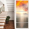 thumbnail image 1 of Saguaro Cactus At Colorful Sunset - Oversized Landscape Canvas Art, 1 of 3