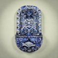 thumbnail image 3 of Blue & White Talavera Wall Fountain | Handcrafted Mexican Ceramic, 3 of 7