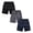 Black/Navy Blue/Dark Gray, variant on MANRONG Boys Shorts Quick Dry Athletic Running Shorts with Zipper Pockets