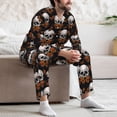 thumbnail image 7 of Fotbe Butterfly Skull Pattern Long Sleeve Pajama Set for Men,Sleepwear Set,2-piece Loungewear Set,Soft PJs Comfy Nightwear with Pockets-Medium, 7 of 7