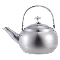 1 Pc Gas Stove Teakettle Stainless Steel Tea Kettle with Handle and Infuser Tea Kettle Whistling Stovetop Teapot, Stainless Steel Water Boilers Coffee Carafe Beverage Pitcher, 7.08x5.7 Inch, Silver