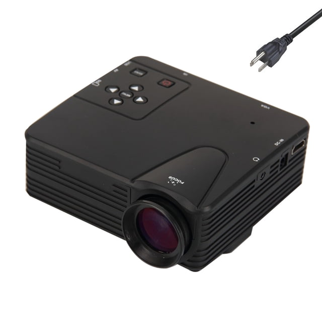 Mini proyector LED portátil 1920 x 1080 píxeles Full HD 1080P Proyector multimedia Video Película Cine en casa Enchufe de EE. UU. Eigraketly EL0883-01B
