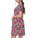 thumbnail image 2 of Disketp Hearts And Lines para Vestido de Manga Corta para Mujeres, Vestidos de Verano para Mujeres, Casual y Holgado para la Playa, 2 of 6
