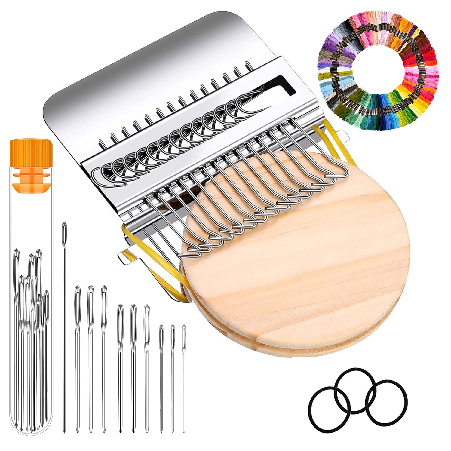 knitPatch kit - knitPatch PatchMaker 2.0 Kit, 100 Colors Embroidery Thread & Floss for Mending, Weaving, Sock & Clothing Repair, Complete Sewing Craft Set