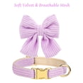 thumbnail image 3 of Minzimin Dog Collar and Leash Set with Bowtie, Soft & Cute Puppy Collar, Cotton Puppy Collar with Adjustable Metal Buckle for Small, Medium Dog, 3 of 9