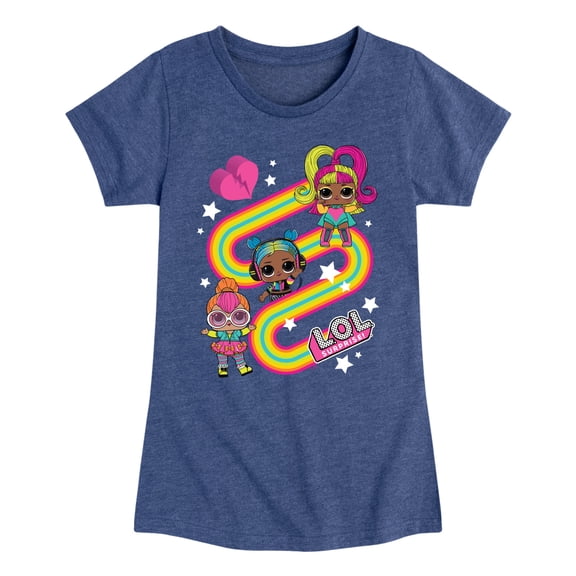 LOL Surprise! Dolls - Glow Grrrl, Neon QT, & Beats Babe - Toddler & Youth Girls Short Sleeve Graphic T-Shirt