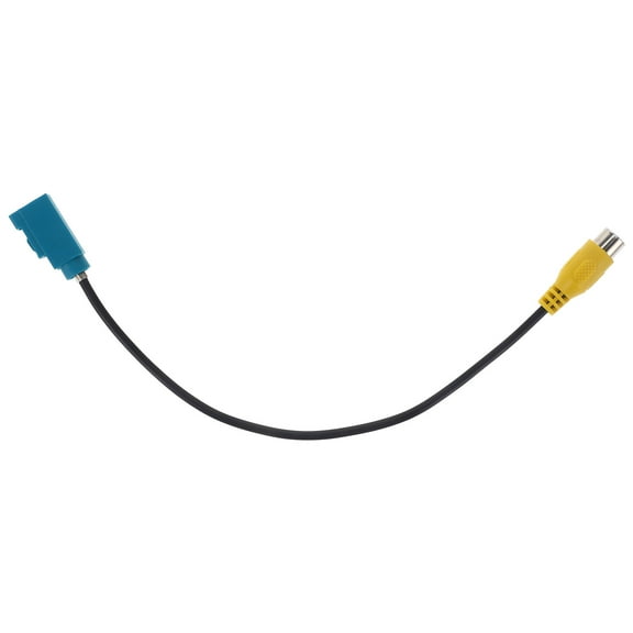 Black Backup Camera Adapter Cable for Audio Conversion and Car Navigation with Durable PVC Material