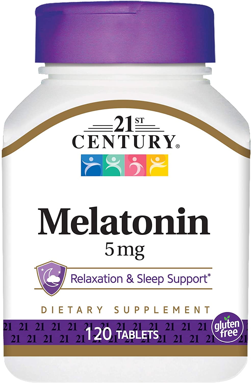 21st Century Melatonin 5mg, Maximum Strength 120 ea (Pack of 4)