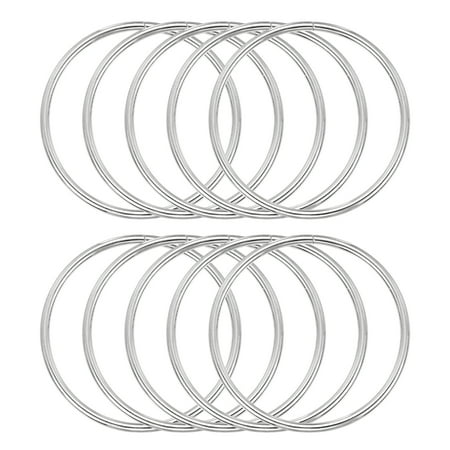 Uxcell 10 Pcs Metal Hoop Rings for Craft 3.1 Inch Floral Wreath Macrame Hoops Dream Catcher Rings for DIY Crafts Macrame Plant Hangers, Silver