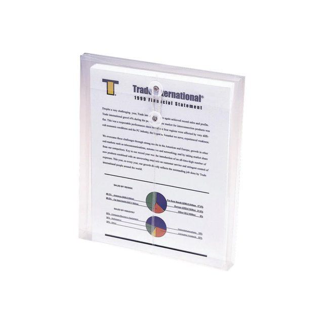 Smead 89540 Ultracolor Poly String & Button Envelope 9 3/4 x 11 5/8 x 1 1/4 Clear 5 Pack
