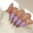 thumbnail image 2 of Press On Nails JOYVVEW Lilac Short Almond con pegamento, 30 unidades, 2 of 7