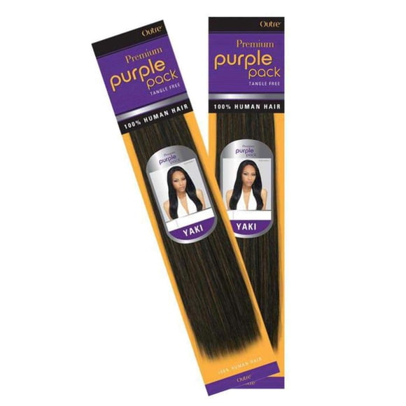 Hair Weave Outre Premium Purple Pack Yaki 100% cabello humano