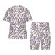 thumbnail image 1 of Balery Lavender Flowers Conjunto de Pijama Infantil de Manga Corta con Estampado – Ropa de Dormir de Algodón Suave-3X-Large, 1 of 6