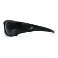 thumbnail image 3 of Locs Color Mirror Sport Biker Style Wrap Around Matte Black Sunglasses All Black, 3 of 4