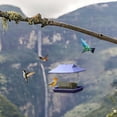 thumbnail image 3 of Comedero para pájaros colgante al aire libre | Decoración de jardín de plástico transparente | Fácil de llenar y limpiar | Diseño de elevadores de techo | Para semillas de girasol cártamo alimento, 3 of 8
