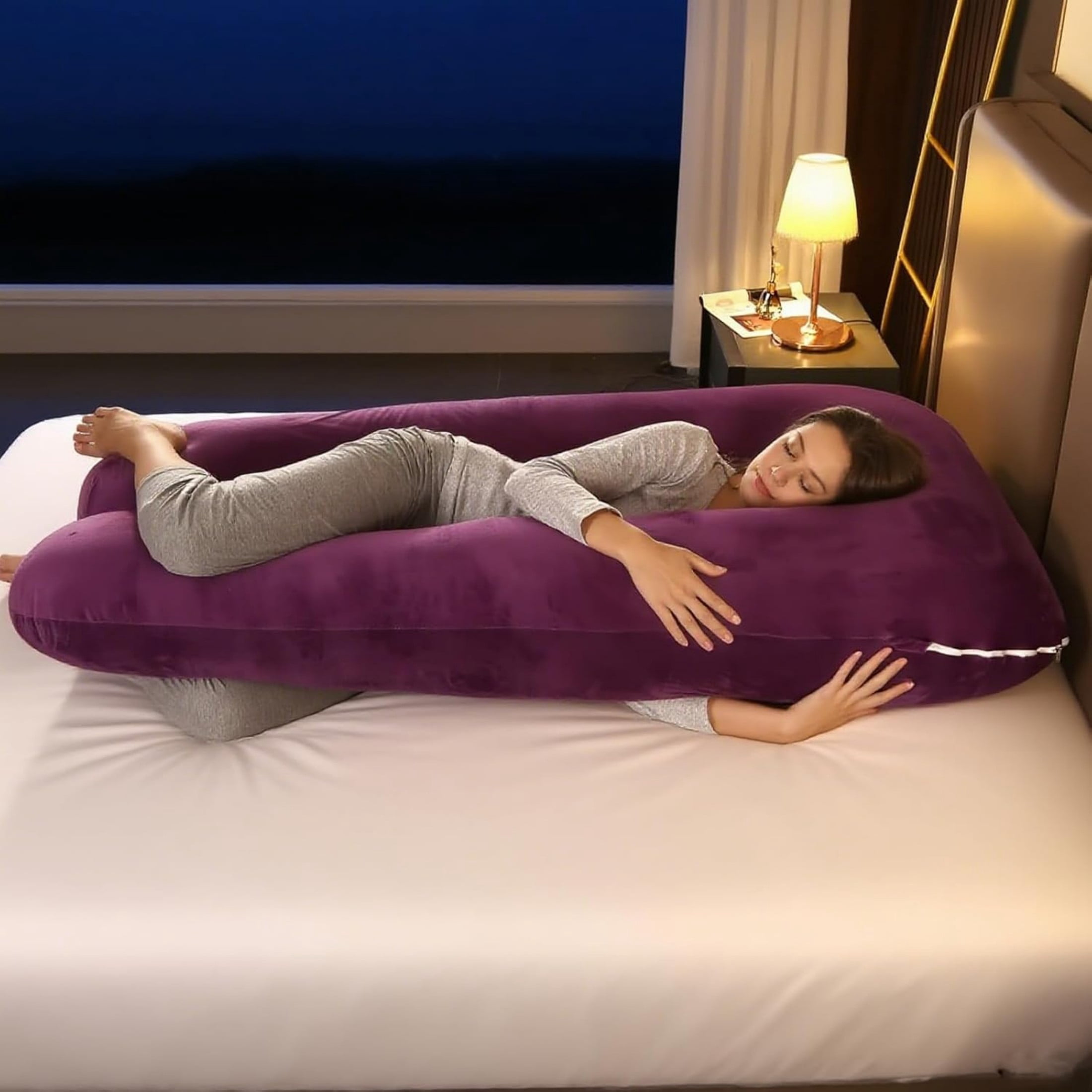 BATTOP Pregnancy Pillow,U-Shape Full Body Pregnancy Pillows for Sleeping with Removable Cover,Must Have Maternity Pillow,Support for Head,Back,Hips,Legs,Belly