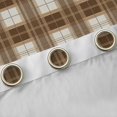 thumbnail image 4 of Homewish Classic Geometric Plaid Black Out Curtains,Modern Geometric Curtains Pack of 2 (42x63 Each),Brown Grid Bedroom Curtains For Boys Kids,Super Cozy Room Decor, 4 of 6