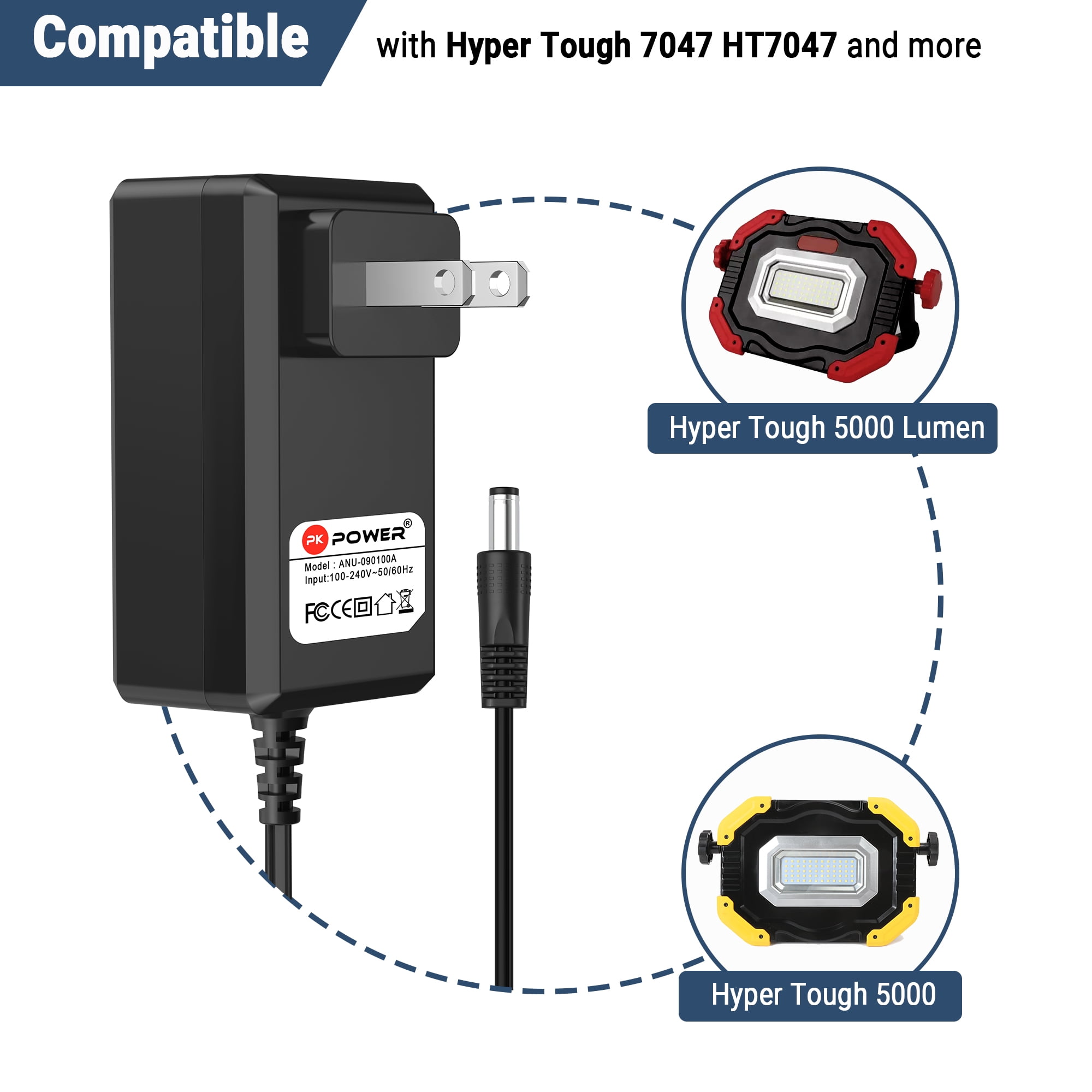 Onerbl 4V-5V AC/DC Adapter Replacement For Fulcrum Light IT! MultiFlex LED Magnifier Lamp - 4VDC 400mA Power Supply - View #10