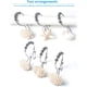 thumbnail image 1 of 12 ganchos decorativos para cortina de ducha, forma de estrella de mar, concha de resina, para baño y ducha, 1 of 8