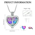 thumbnail image 2 of Cremation Jewelry Heart Urn Necklaces for Ashes for Women Flower Memorial Mini Keepsake Ashes Hollow Pendant, 2 of 6