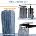 thumbnail image 3 of Jean Hangers KAQUBE, 14 ganchos para madera que giran 180°, paquete de 2, 3 of 6