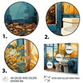 thumbnail image 3 of Designart "Turquoise Painted Bathroom I" Bath & Laundry Floater Framed Wall Decor, 3 of 7