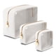 thumbnail image 1 of Set de 3 bolsas cosméticas Embla Clear para mujer, color blanco, 1 of 6
