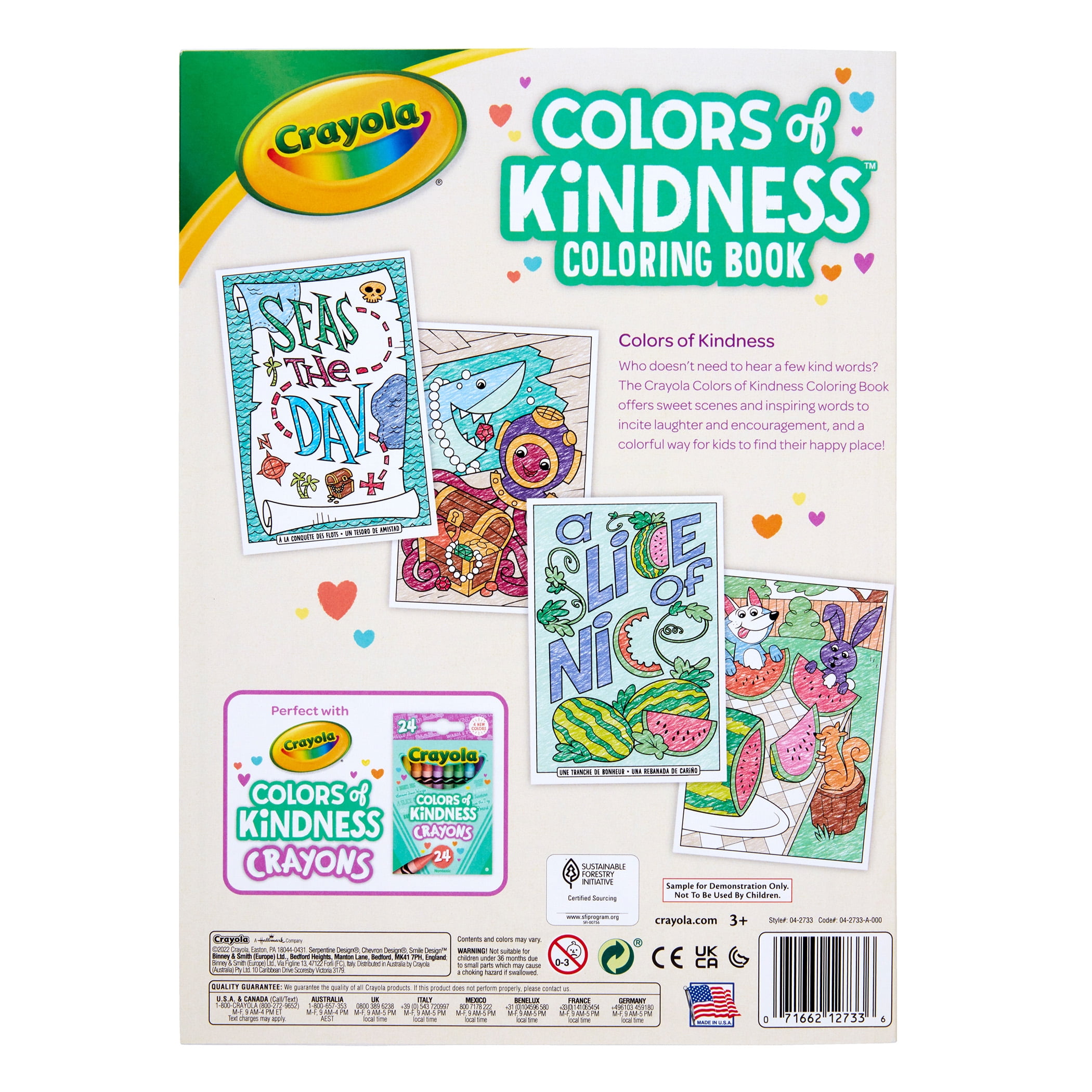 Crayola Colors of Kindness Coloring Book, 96 Pages, Pack of 12