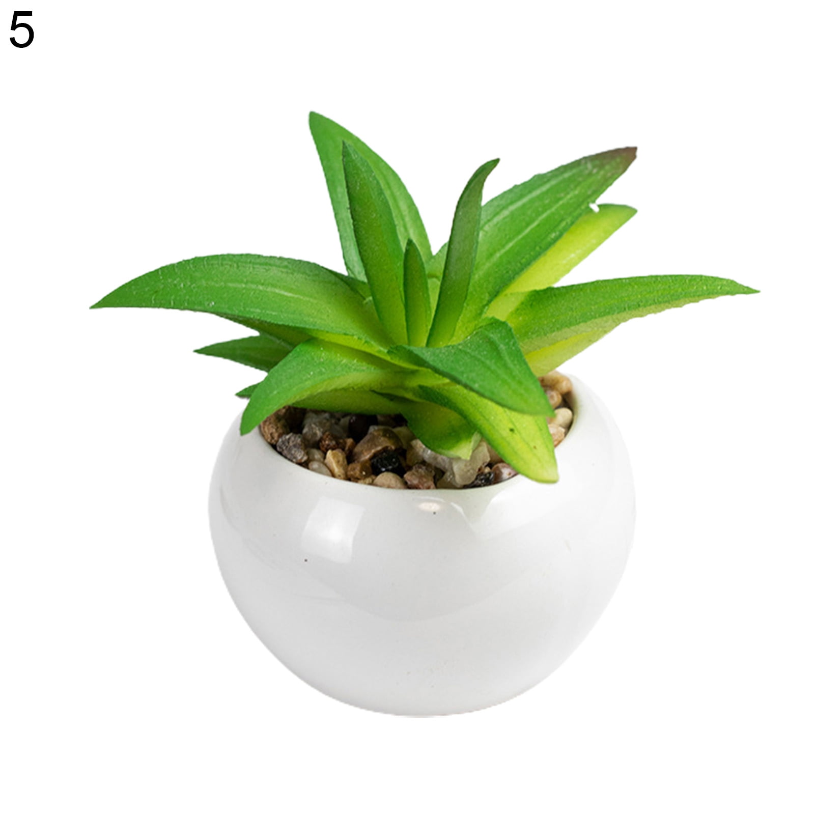 Miniature Artificial Succulents, Indoor Fake House Plants in Round