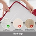 thumbnail image 4 of Memory Foam Bath Mat Rug, 24" x 16", Ultra Soft and Non-Slip Bathroom Rugs, Water Absorbent and Machine Washable Bath Rug for Bathroom, Shower, and Tub, Burgundy, 4 of 6