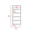 thumbnail image 6 of DeeHome Kaia 5 Drawer Dresser, Vertical Dresser -Smokey Oak / White, 6 of 7
