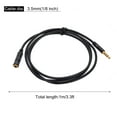 thumbnail image 2 of Cable de extensión Aux Uxcell de 0.14" de macho a hembra para auriculares de audio HiFi 3.3ft Negro, 2 of 6